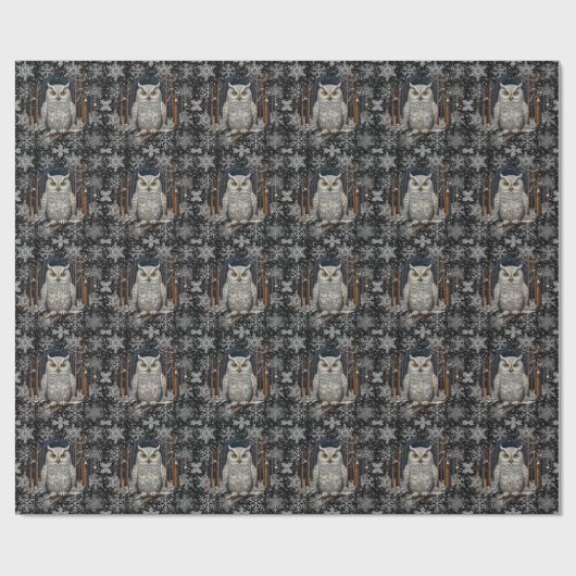 エレガント樹林冬の森 ラッピングペーパー (フラット)