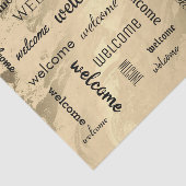 エレガント歓迎パターンブラックと金ゴールド 薄葉紙 (詳細)