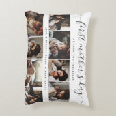 エレガント母の日の写真カスタムコラージュ アクセントクッション (裏面(縦))