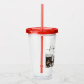 エレガント母の日の写真カスタムコラージュ アクリルタンブラー (右)