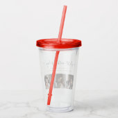 エレガント母の日の写真カスタムコラージュ アクリルタンブラー (裏面)