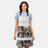 エレガント母の日の写真カスタムコラージュ エプロン (着用した状態)