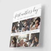 エレガント母の日の写真カスタムコラージュ スクエア壁時計 (傾斜)