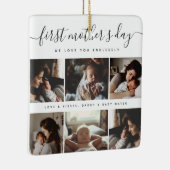 エレガント母の日の写真カスタムコラージュ セラミックオーナメント (右)