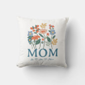 エレガント母フローラ花パーソナライズされた クッション (正面)