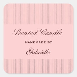 エレガント気まぐれなピンクストライプ色 スクエアシール