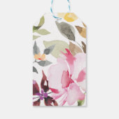 エレガント水の色の美結婚しい ギフトタグ (裏面)