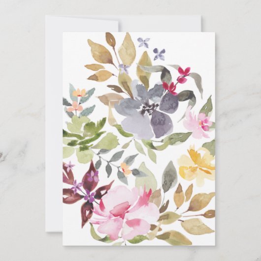 エレガント水の色の美結婚しい セーブザデート (裏面)