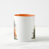 エレガント水カラフル色の木 マグカップ (中央)