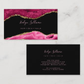 エレガント水カラーのマゼンタ酸エステル名刺 名刺 (正面/裏面)