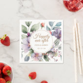 エレガント水カラーフローラ結婚 スタンダードカクテルナプキン (インサイチュ)