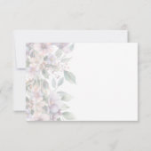 エレガント水カラーフローラ結婚 出欠カード (裏面)