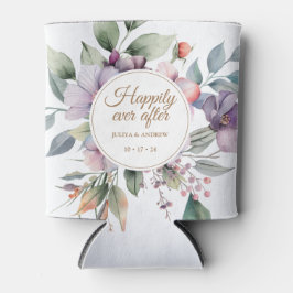 エレガント水カラーフローラ結婚 缶クーラー