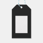 エレガント水ミニマル色クリスマスツリーの休日 ギフトタグ (裏面)