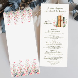 エレガント水モダン色ストーリーブックブライダルシャワー メニュー