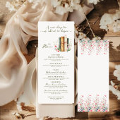 エレガント水モダン色ストーリーブックブライダルシャワー メニュー