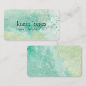 エレガント水モダン色デザイン 名刺 (正面/裏面)