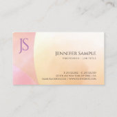 エレガント水モダン色モノグラムシンプル 名刺 (裏面)