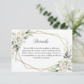 エレガント水彩ほこりっぽい青い葉詳細 エンクロージャーカード (スタンド正面)