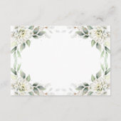 エレガント水彩ほこりっぽい青い葉詳細 エンクロージャーカード (裏面)