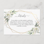 エレガント水彩ほこりっぽい青い葉詳細 エンクロージャーカード (正面)