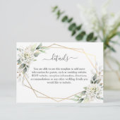 エレガント水彩ほこりっぽい青い葉詳細 エンクロージャーカード (スタンド正面)