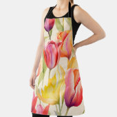 エレガント水彩チューリップ エプロン (インサイチュ)