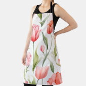 エレガント水彩チューリップ エプロン (インサイチュ)