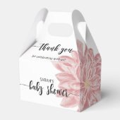 エレガント水彩ピンク菊の赤ちゃん フェイバーボックス (裏面サイド)