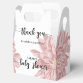 エレガント水彩ピンク菊の赤ちゃん フェイバーボックス (オープン)