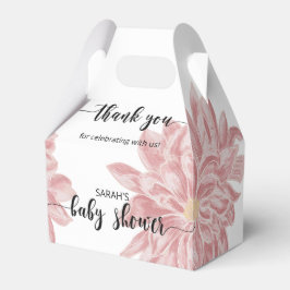 エレガント水彩ピンク菊の赤ちゃん フェイバーボックス