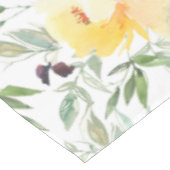 エレガント水彩フローラバラ黄紫 テーブルクロス (アングル)