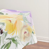 エレガント水彩フローラバラ黄紫 テーブルクロス (インサイチュ)