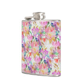 エレガント水彩フローラ及び点々のある筆画 フラスク (左)