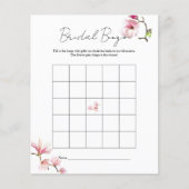 エレガント水彩マグノリアブライダルシャワービンゴ チラシ (正面)