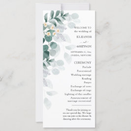 エレガント水彩ユーカリ結婚式