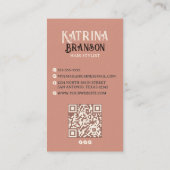 エレガント水彩ヴィンテージはさみ&フローラ 名刺 (裏面)