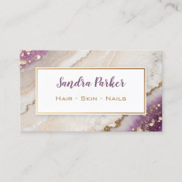 エレガント水彩及びフェイク金ゴールド箔 名刺