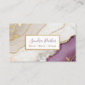 エレガント水彩及びフェイク金ゴールド箔 名刺 (正面)