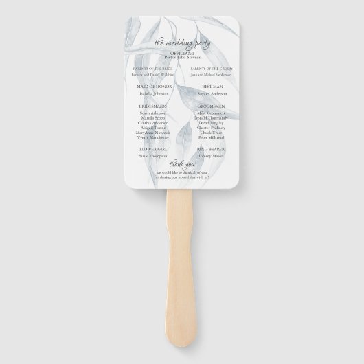 エレガント水彩塵青フローラ計画 ハンドファン (裏面)