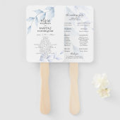 エレガント水彩塵青フローラ計画 ハンドファン (正面&裏面)