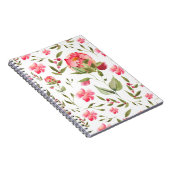 エレガント水彩牡丹フローラ植物学 ノートブック (右側)