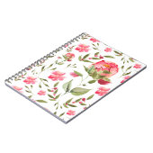 エレガント水彩牡丹フローラ植物学 ノートブック (左側)