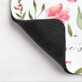 エレガント水彩牡丹フローラ植物学 マウスパッド (コーナー)