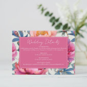 エレガント水彩牡丹結婚花 エンクロージャーカード (スタンド正面)