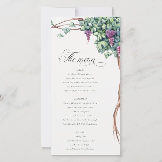 エレガント水彩画結婚面カード サンキューカード (正面)