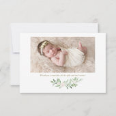 エレガント水彩緑化パターン誕生 案内状 (裏面)