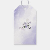 エレガント水彩薄紫花赤ちゃんシャワー ギフトタグ (裏面)