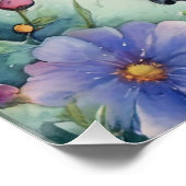 エレガント水彩蝶自然インスパイア ポスター (コーナー)