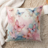 エレガント水彩蝶装飾用クッション クッション (ブランケット)